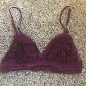 Maroon Victoria’s Secret bralette.